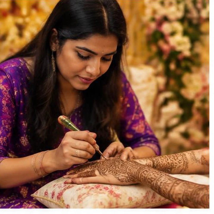 Stylists at an Indian celebration