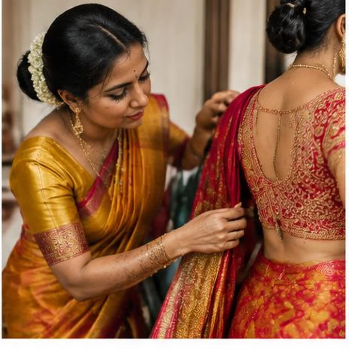 Indian couple celebrating at a palace wedding